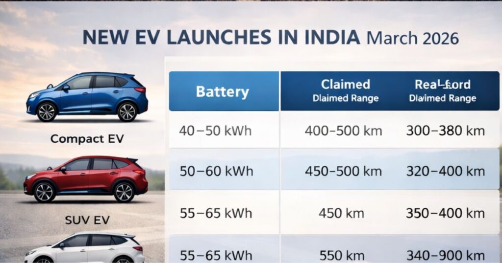 New EV Launches in India March 2026